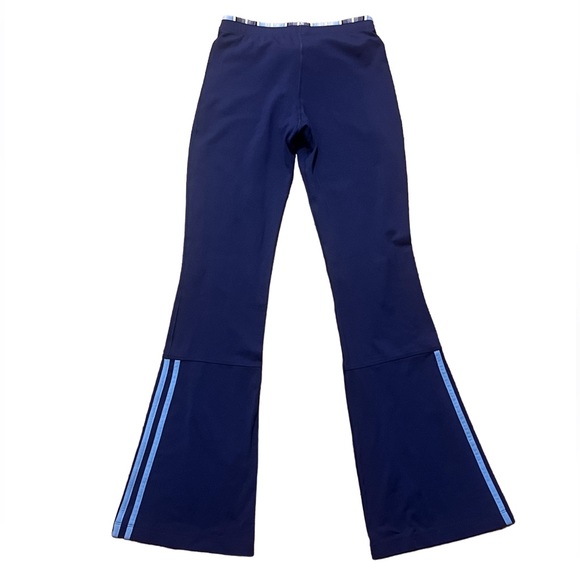 Adidas Y2K flared wide leg legging blue pant size small - Picture 3 of 9